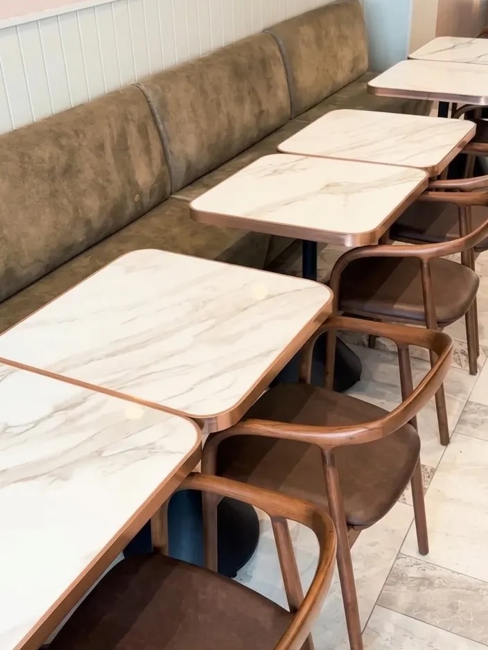 Kafe için özel kesim masa üstleri